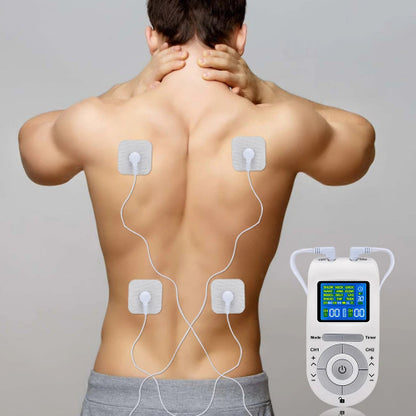 Acupuncture Therapy Muscle Stimulator placement on back