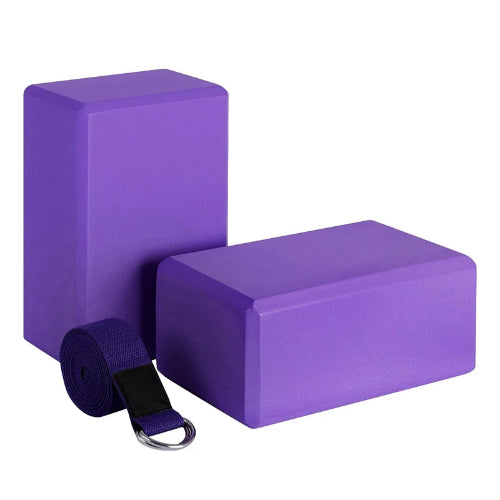 Yoga Block And Strap Set PURPLE