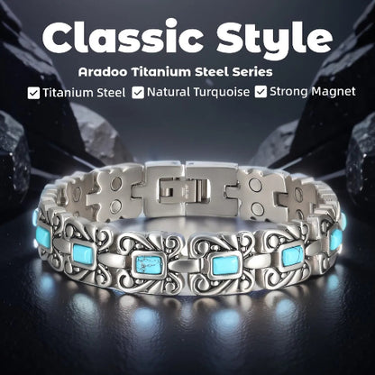 Blue Turquoise Magnetic Bracelets