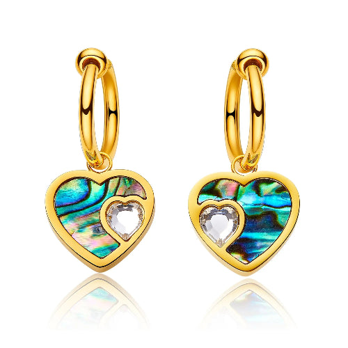 Gold Hoop Hearts