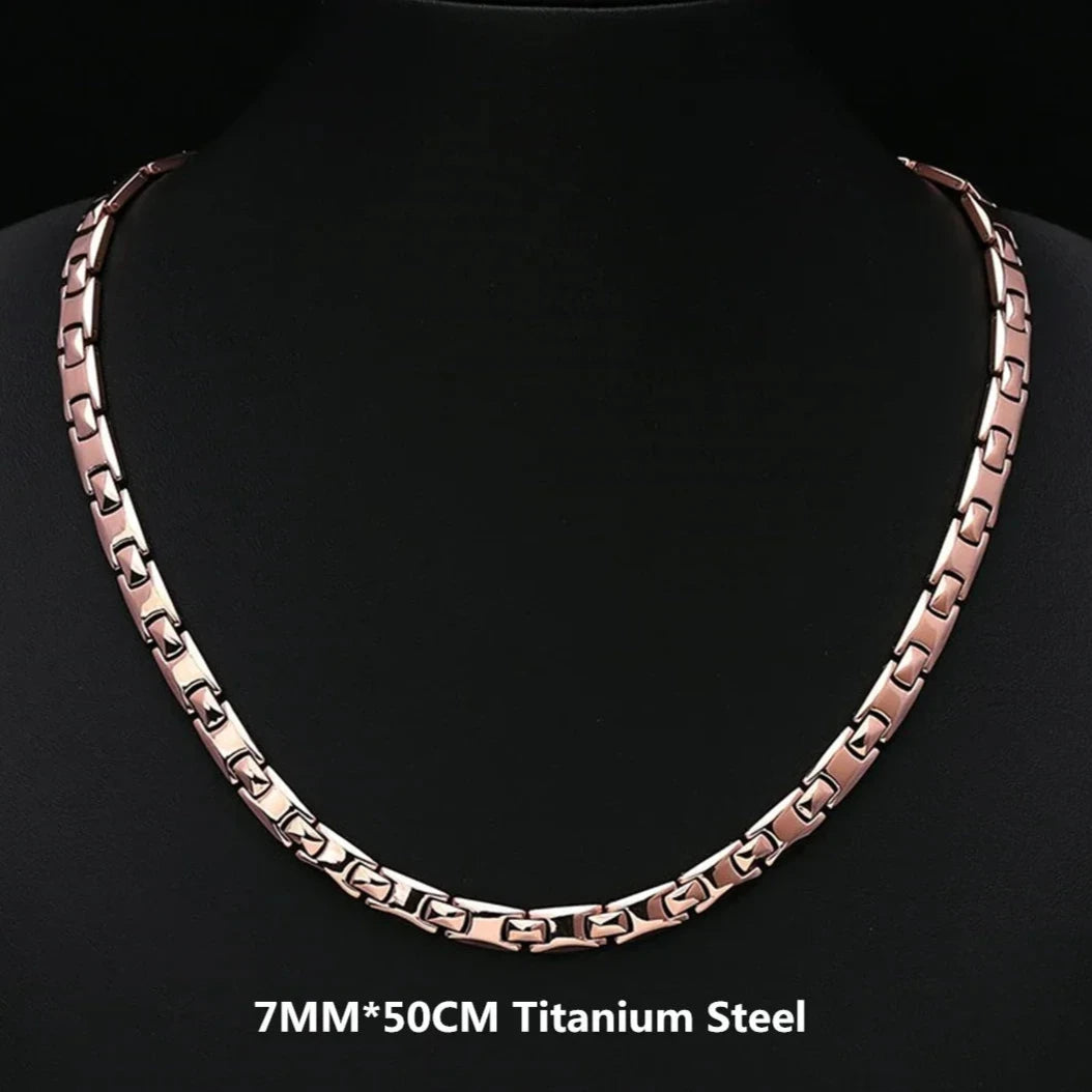 Titanium Steel Dragon Scales Magnetic Necklace