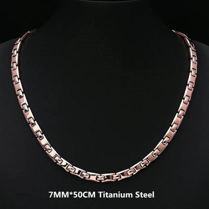 Titanium Steel Dragon Scales Magnetic Necklace