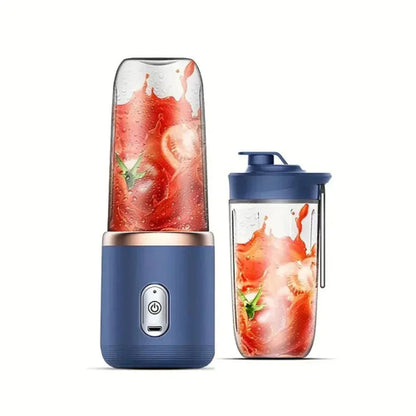 6 Blade USB Rechargeable Portable Juicer BLUE