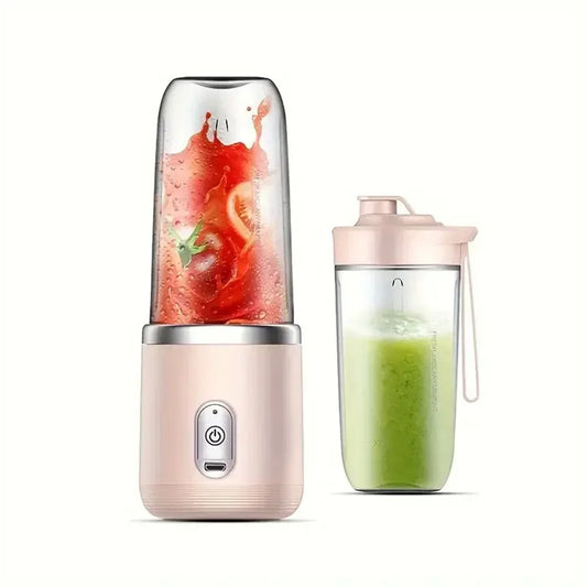 6 Blade USB Rechargeable Portable Juicer PINK