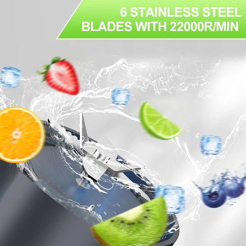 6 stainless steel blades