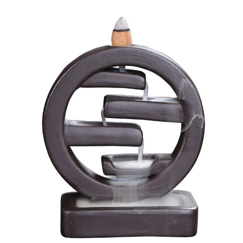 Square and Circle Backflow Incense Holder