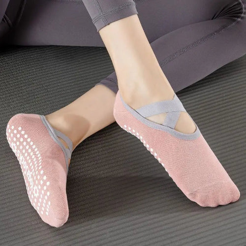 Women Yoga Socks Anti Slip PINK