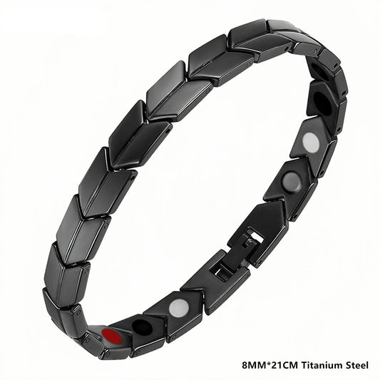 Arrow Shaped Titanium Steel Magnetic Therapy Bracelet