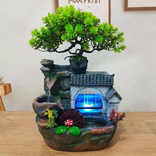 Mini LED Waterfall Zen Meditation Fountain